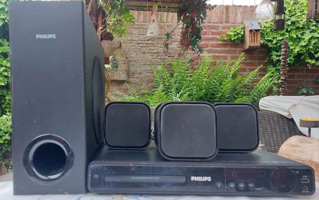 Philips HTS3270 Home Cinema Set met DVD-speler, Audio, Tv en Foto, Home Cinema-sets, Gebruikt, Dvd-speler, Overige systemen, Minder dan 40 watt