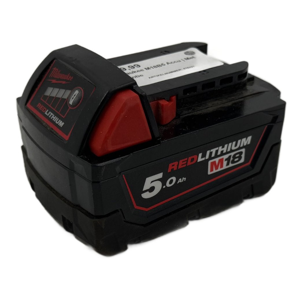 Milwaukee M18B5 Accu | Met garantie, Dordrecht@usedproducts.nl, Toulonselaan 72, Ophalen of Verzenden, Zo goed als nieuw