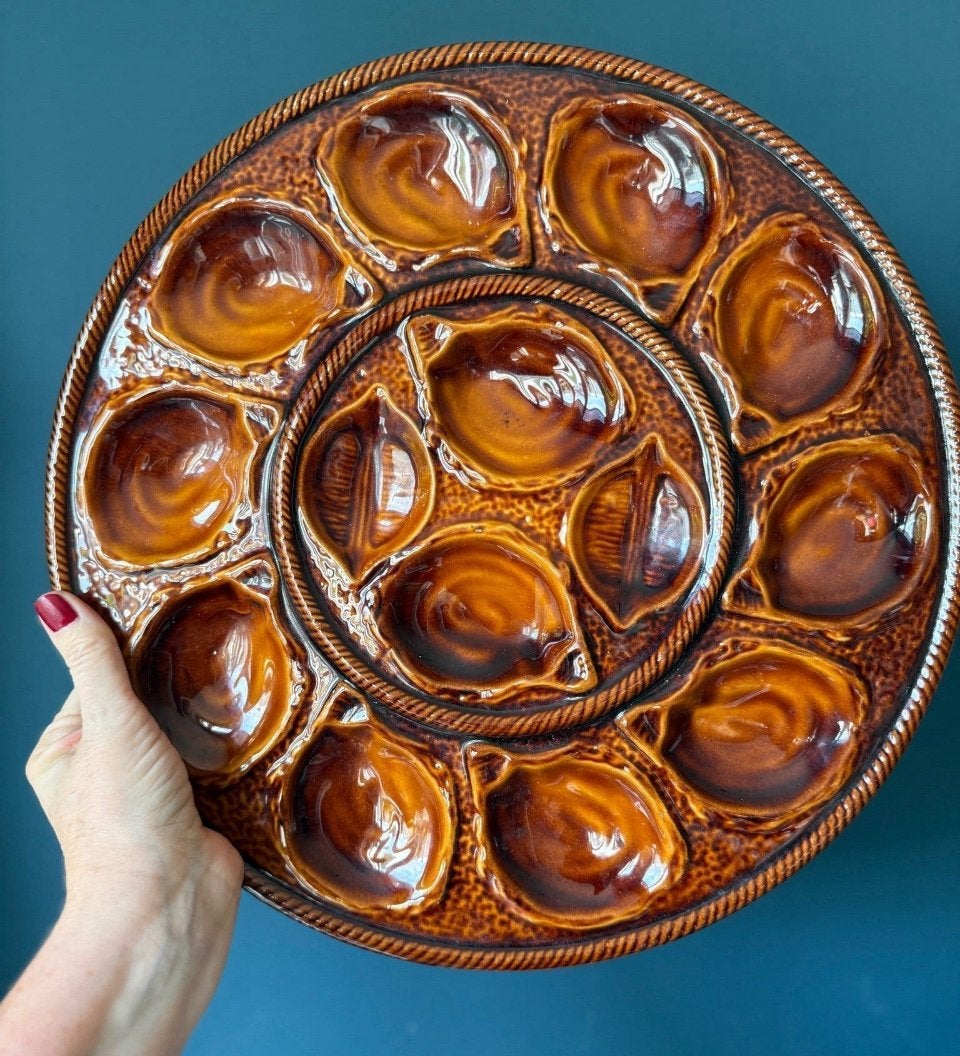 St. Clement XL oesterschaal voor 12 oesters, Ophalen of Verzenden, Zo goed als nieuw, Overige stijlen