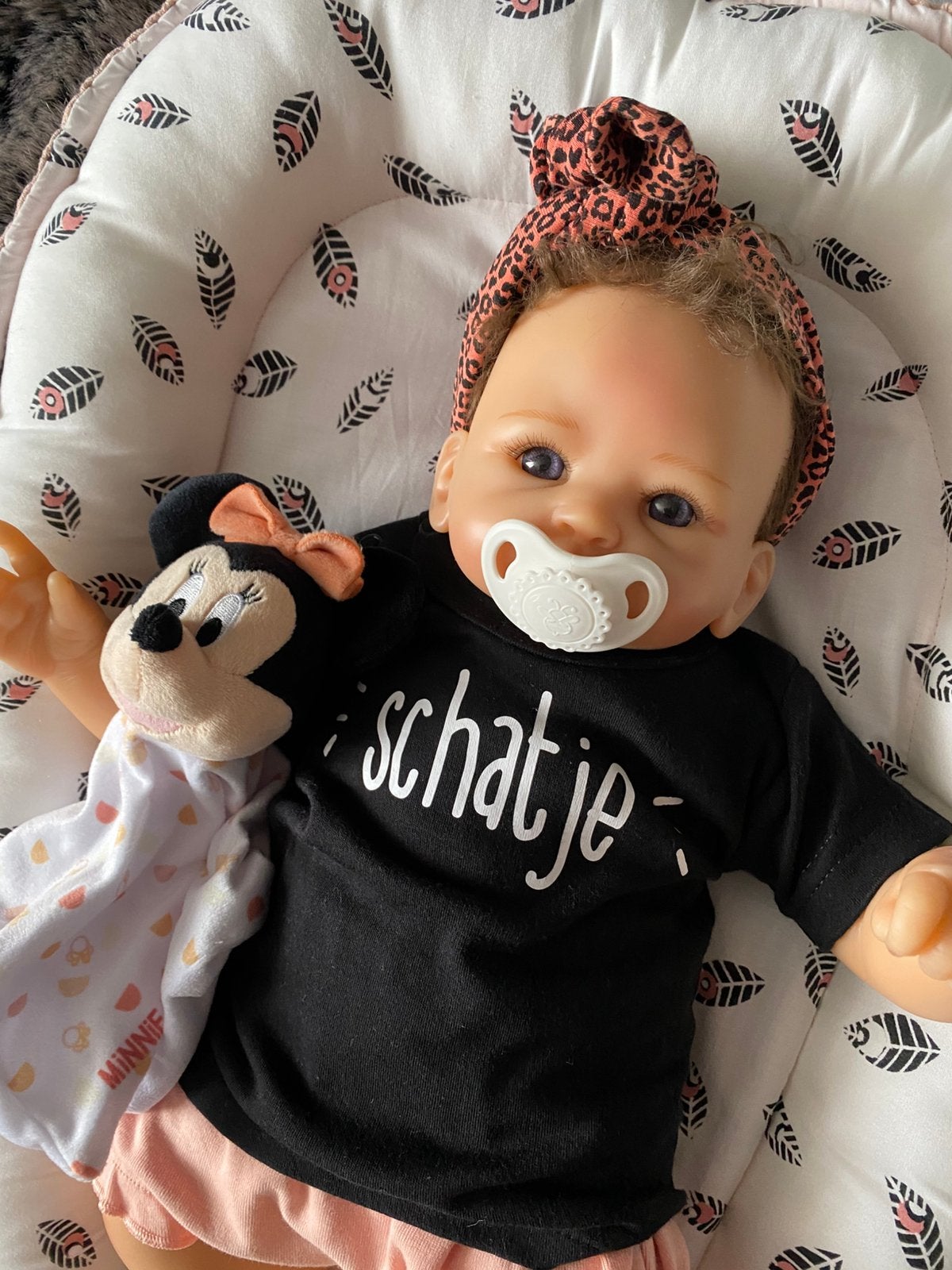 Schattige reborn baby little peanut 🌷 met certificaat 🌷, Verzenden, Zo goed als nieuw, Pop, Levensecht of Reborn