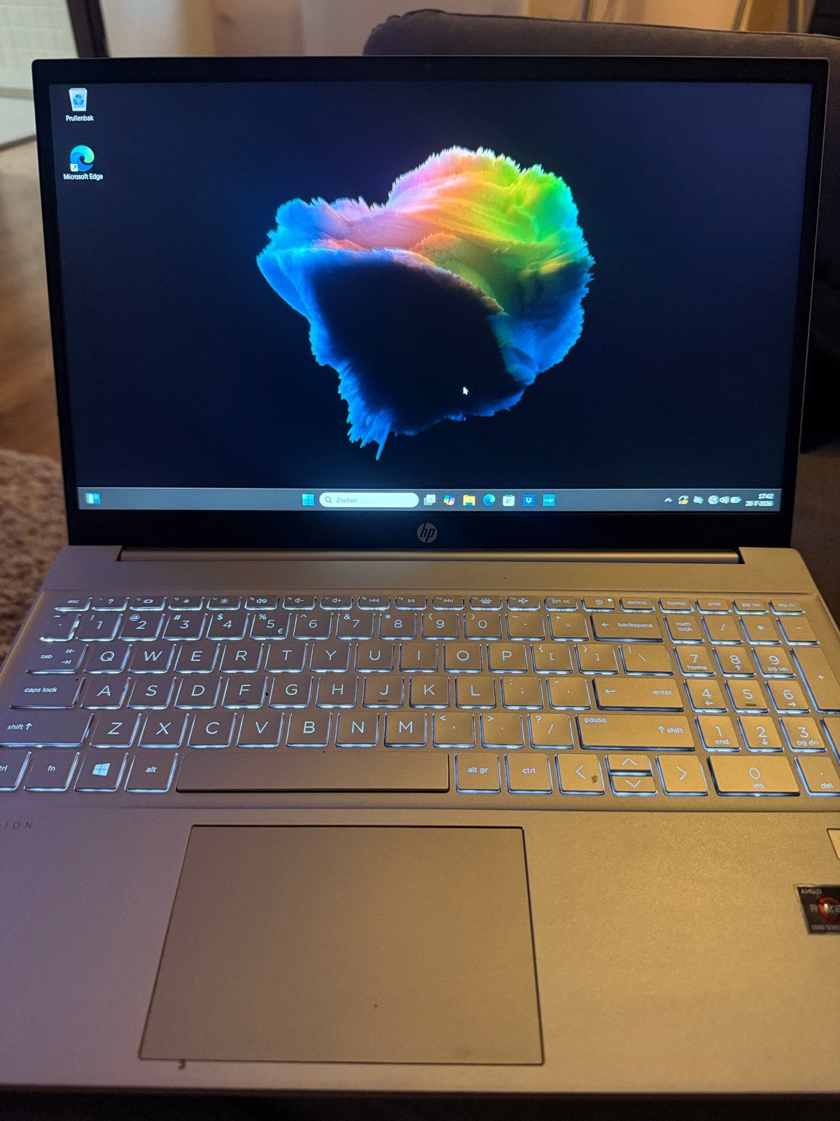 HP Pavilion Laptop 15-eh1xxx - AMD Ryzen 5 5500U, 16GB RAM, 2 tot 3 Ghz, Ophalen of Verzenden, Zo goed als nieuw, SSD