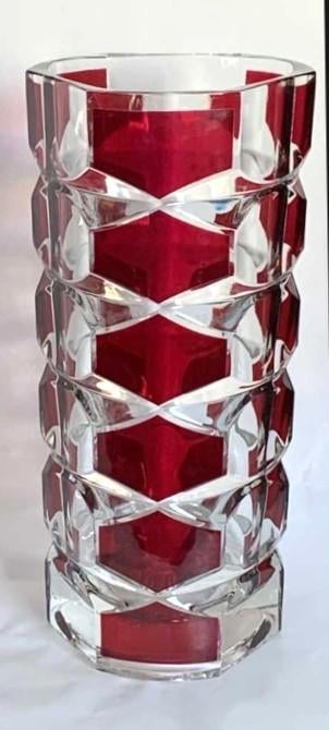 Vintage LUMINARC Vaas 'WINDSOR RUBIS', Gebruikt, Overige kleuren, Ophalen of Verzenden, Glas
