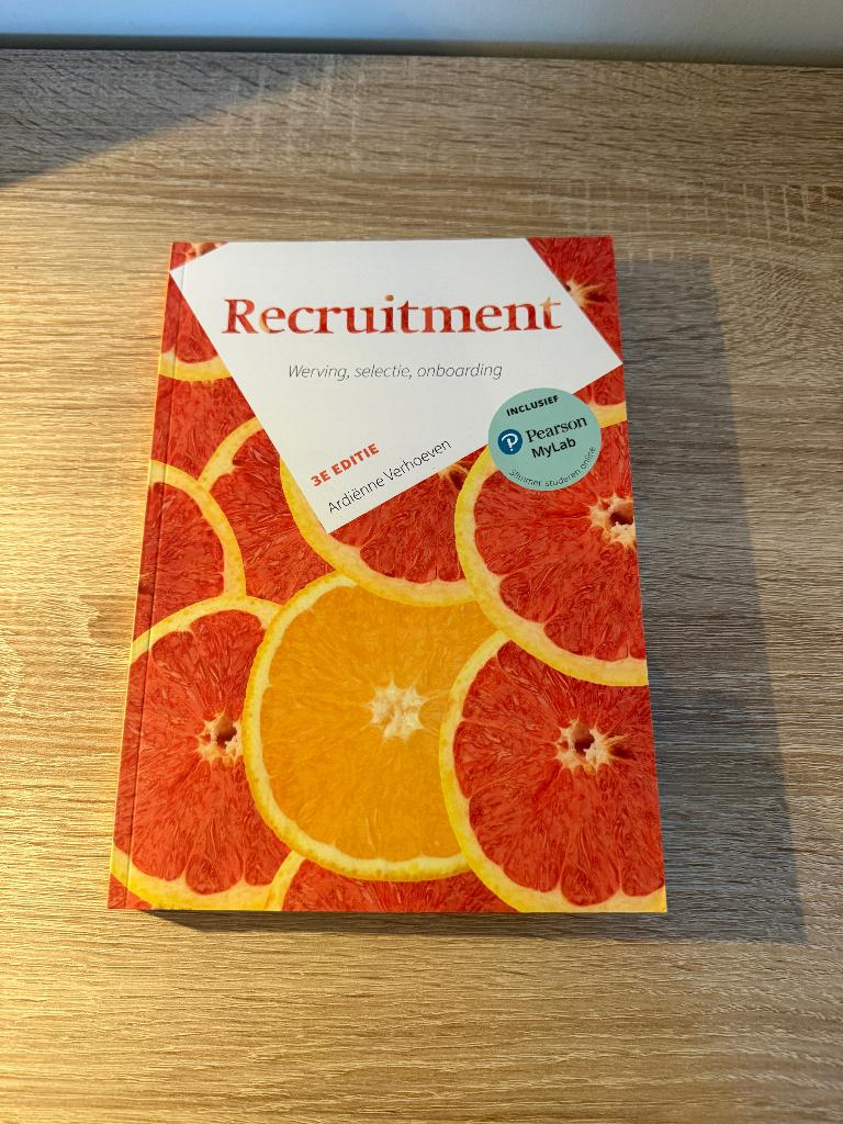 Boek Recruitment, Boeken, Studieboeken en Cursussen, Beta, Nieuw, Ardiëne Verhoeven, HBO