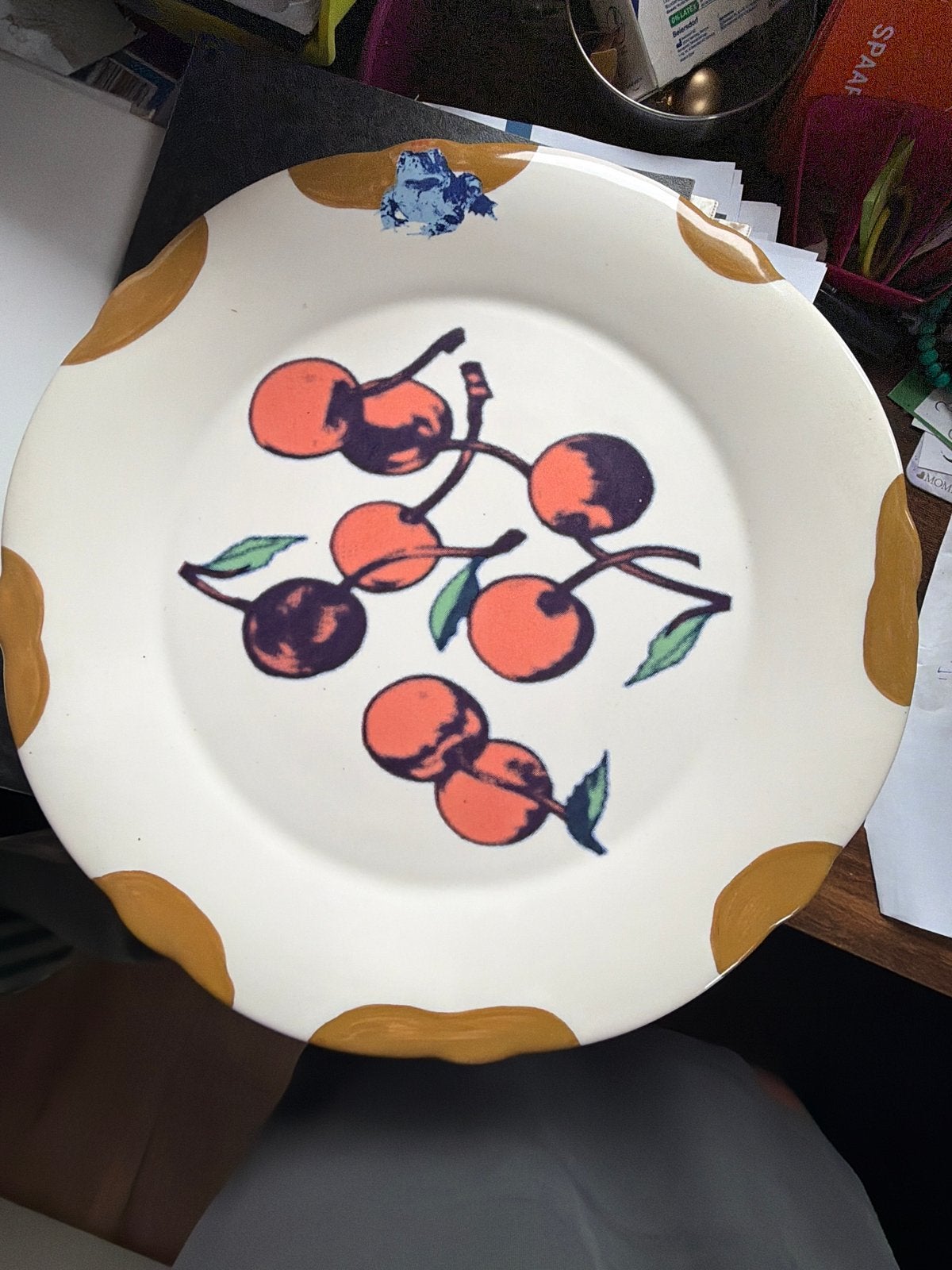 Marcel Wanders bord met kersenprint, Ophalen of Verzenden
