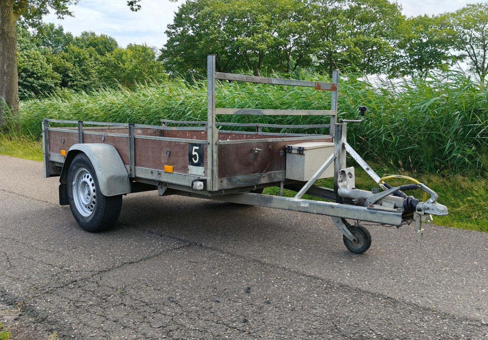 Henra geremde enkelasser aanhanger 130x250 1350 kg bakwagen, Ophalen, Gebruikt, ., Hapert
