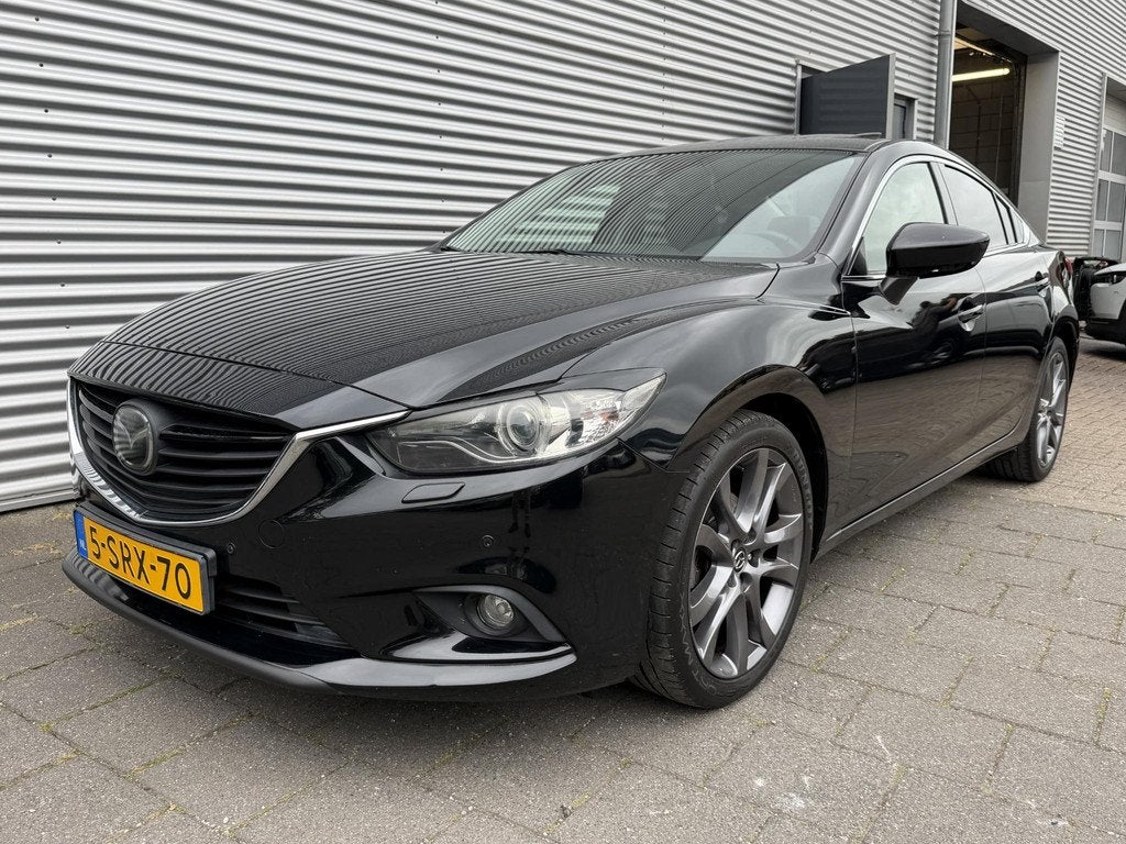 Mazda 6 2.5 GT-M | Schuifdak | Trekhaak | Leder |, Auto's, Mazda, Euro 5, Gebruikt, Automatische klimaatregeling, Zwart