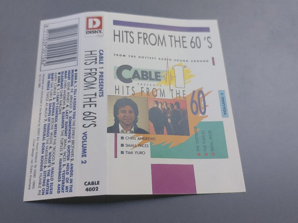HITS FROM THE 60'S VOLUME 2 (MC), Ophalen of Verzenden, Zo goed als nieuw, Origineel, 1 bandje