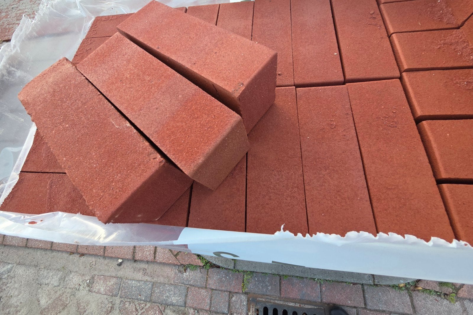 Nieuwe rode gebakken klinkers 8cm, Tuin en Terras, Ophalen, Keramiek, Klinkers, Nieuw