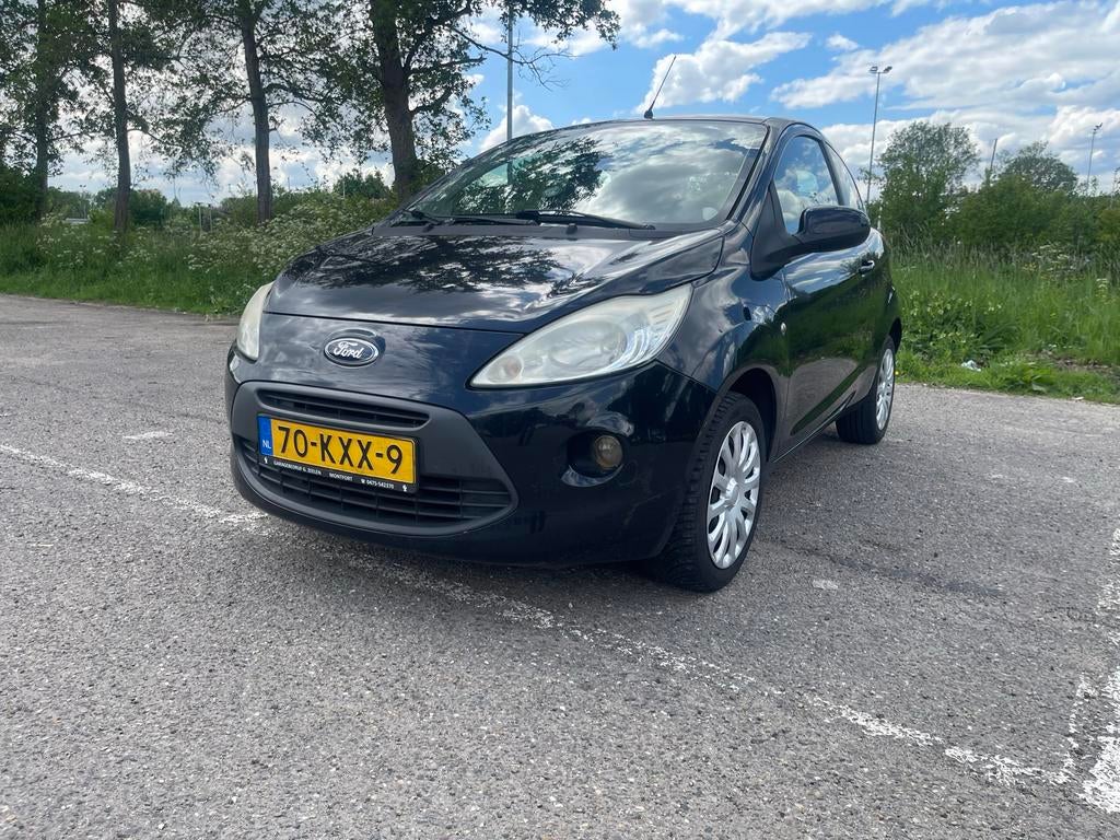 Ford Ka 1.2 51KW 2010 Zwart, Auto's, Ford, Voorwielaandrijving, 1242 cc, 4 cilinders, 4 stoelen