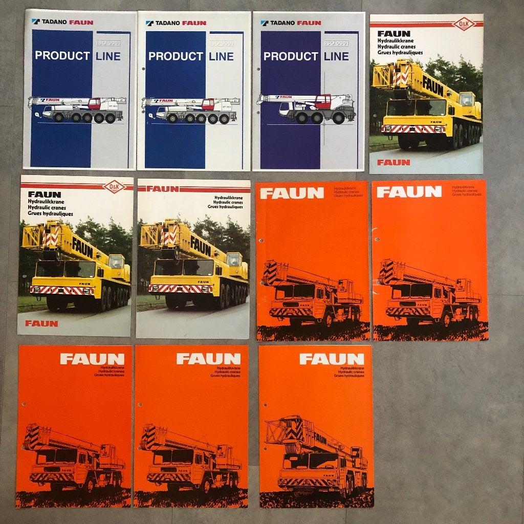 11 x FAUN productprogramma kranen, Ophalen of Verzenden, Gelezen, Overige merken