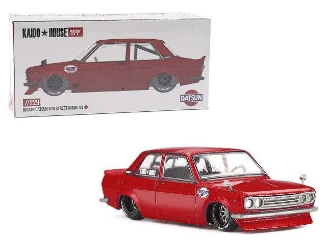 Nissan Datsun 510 Street "Nismo V3" Red 1:64 Kaido House, Tschuiten@hotmail.com, Duitsland, Auto, Nieuw