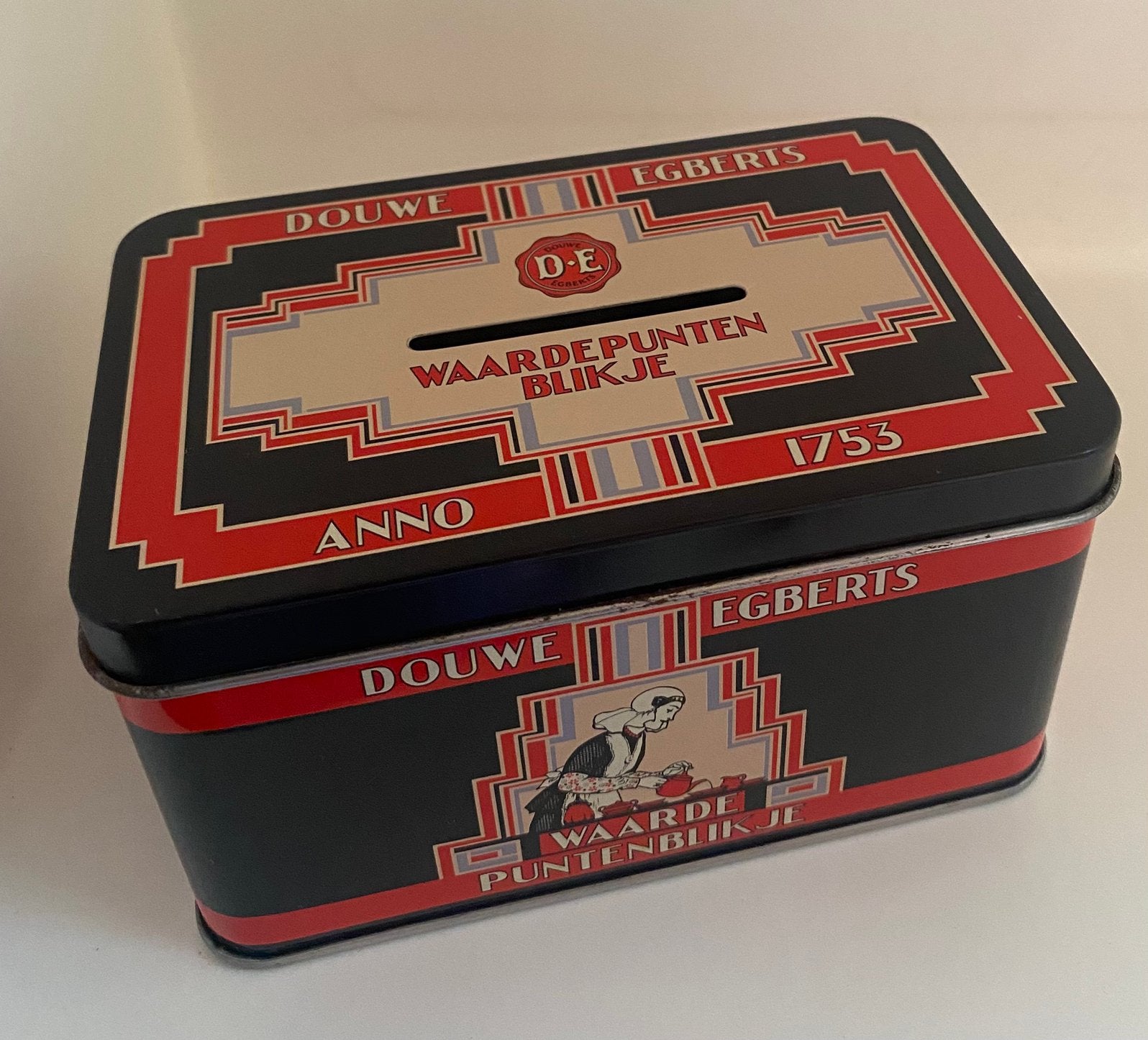 DE waardepunten blikje. Afm. 12x7x7 cm., Verzamelen, Blikken, Ophalen of Verzenden, Zo goed als nieuw, Overige, Douwe Egberts