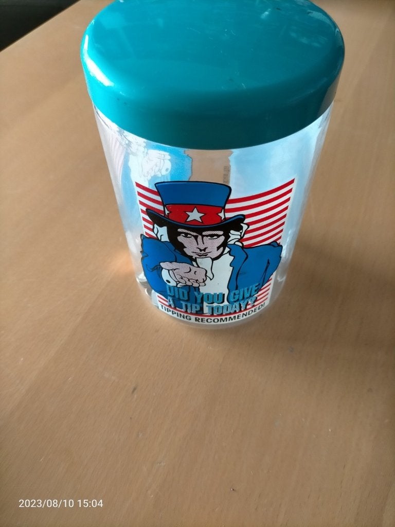 Tip (spaar)pot Uncle sam, Ophalen of Verzenden, Zo goed als nieuw, Metaal of Blik, Dier