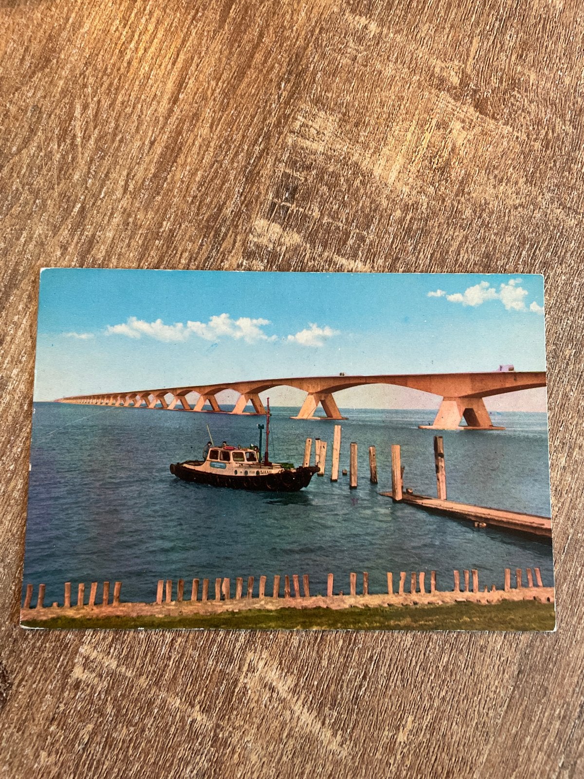 Oude Ansichtkaart Zeelandbrug Verbinding 1971, Ophalen of Verzenden, 1960 tot 1980, Gelopen, Zeeland
