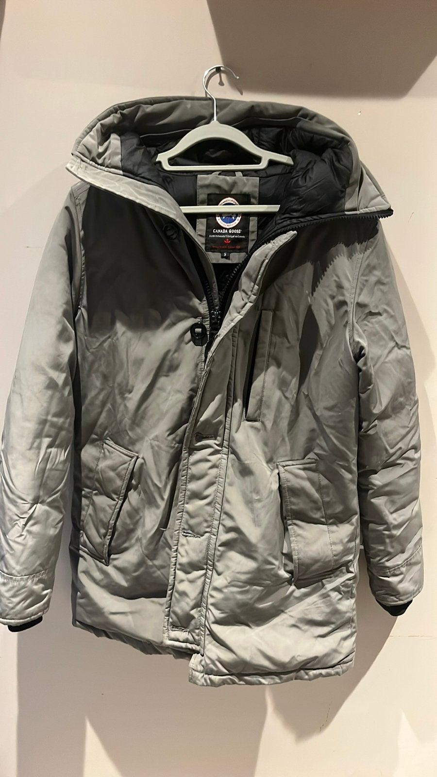 Canada Goose winterjas grijs S, Ophalen of Verzenden, Zo goed als nieuw, Maat 36 (S), Grijs