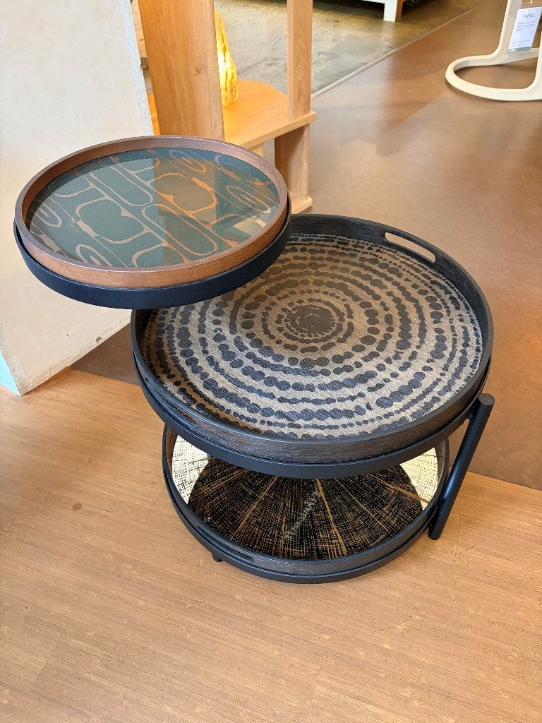 Showroommodel Ethnicraft bijzettafel Swivel, Minder dan 55 cm, Rond, Ethnicraft, Zo goed als nieuw