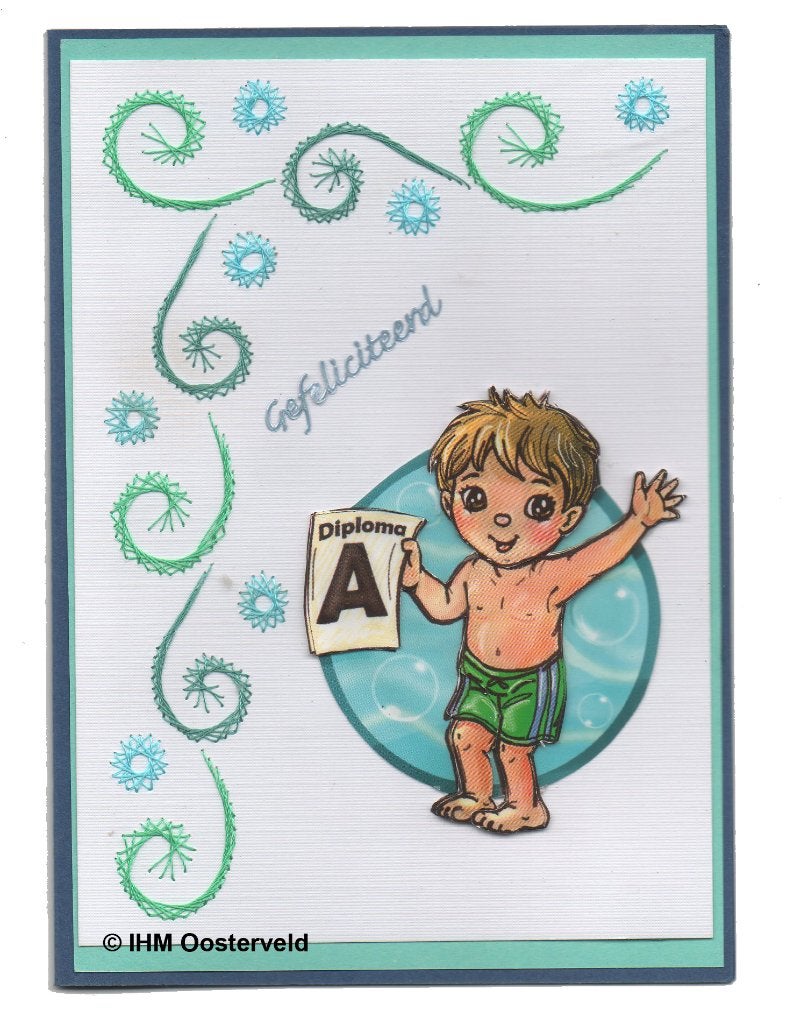 3D Kaart Zwemdiploma A, Ophalen of Verzenden, Nieuw, Kerst