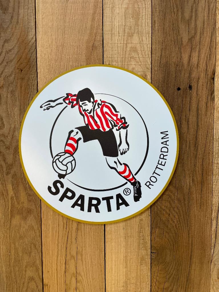 Reclamebord Sparta Rotterdam voetbalclub, aluminium, 40x40cm, Ophalen of Verzenden, Nieuw, Reclamebord