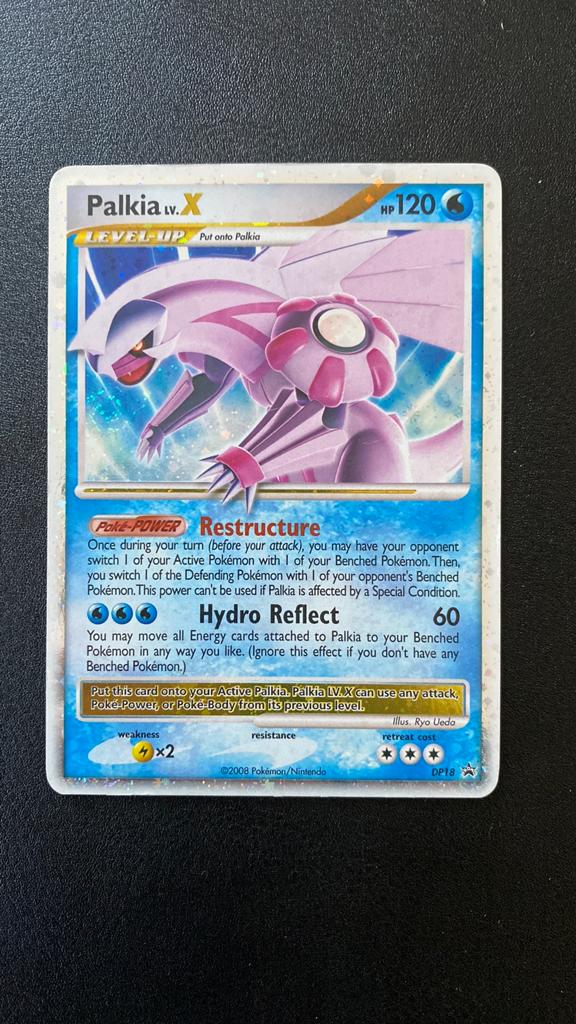 Pokemon palkia lv x dp18 promo holo swirl, Hobby en Vrije tijd, Verzamelkaartspellen | Pokémon, Ophalen of Verzenden, Gebruikt