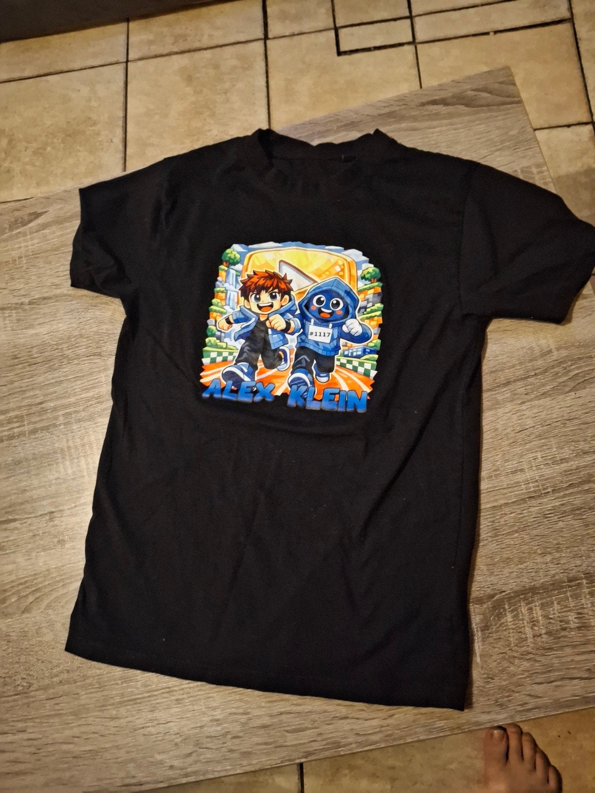 Zwart Alex Klein T-shirt voor kinderen, Ophalen of Verzenden, Gebruikt, Alex Klein, Jongen of Meisje