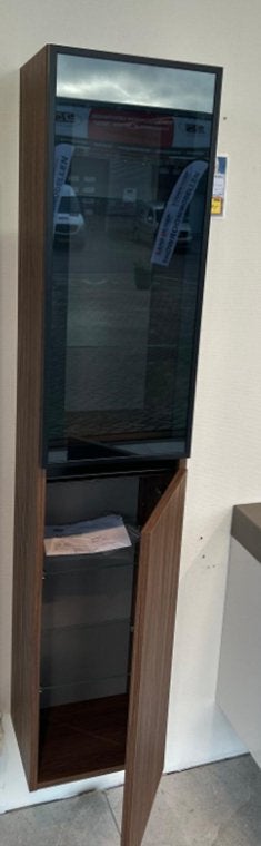 Thebalux Hoge kast met glas 2 deurs, Huis en Inrichting, Badkamer | Badkamermeubels, (Half)hoge kast, Minder dan 50 cm, Niet ingevuld