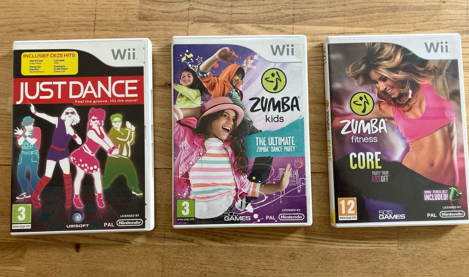 Wii Dans Games: Just Dance, Zumba Kids & Zumba Core, Muziek, Gebruikt, Eén computer, Ophalen of Verzenden