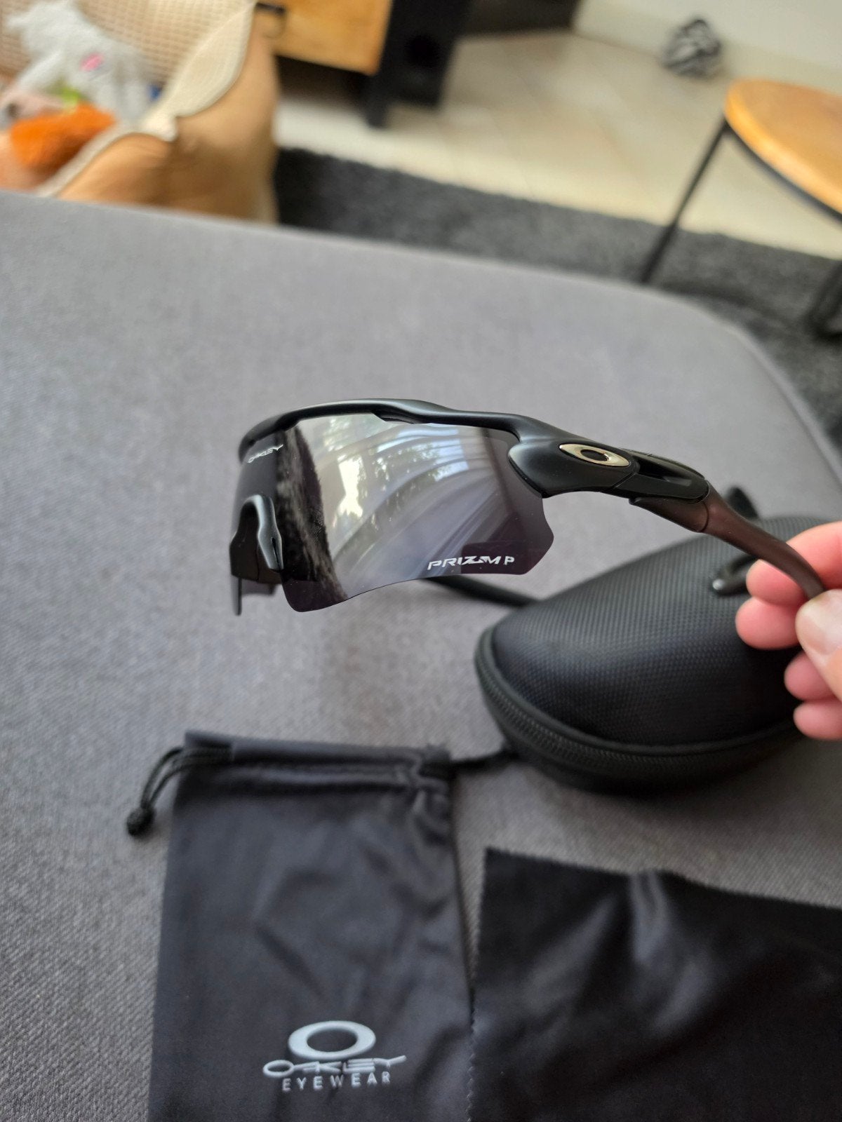 Oakley Prizm Polarized Zonnebril, Zonnebril, Verzenden, Zwart, Zo goed als nieuw