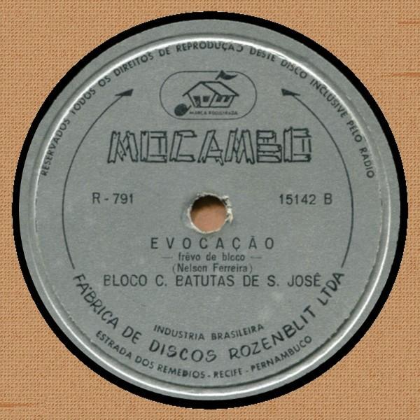 Os Cancioneiros / Bloco S. Josê – Nação Nagô /78rpm Brasil, Ophalen, Gebruikt, 12 inch, Overige soorten