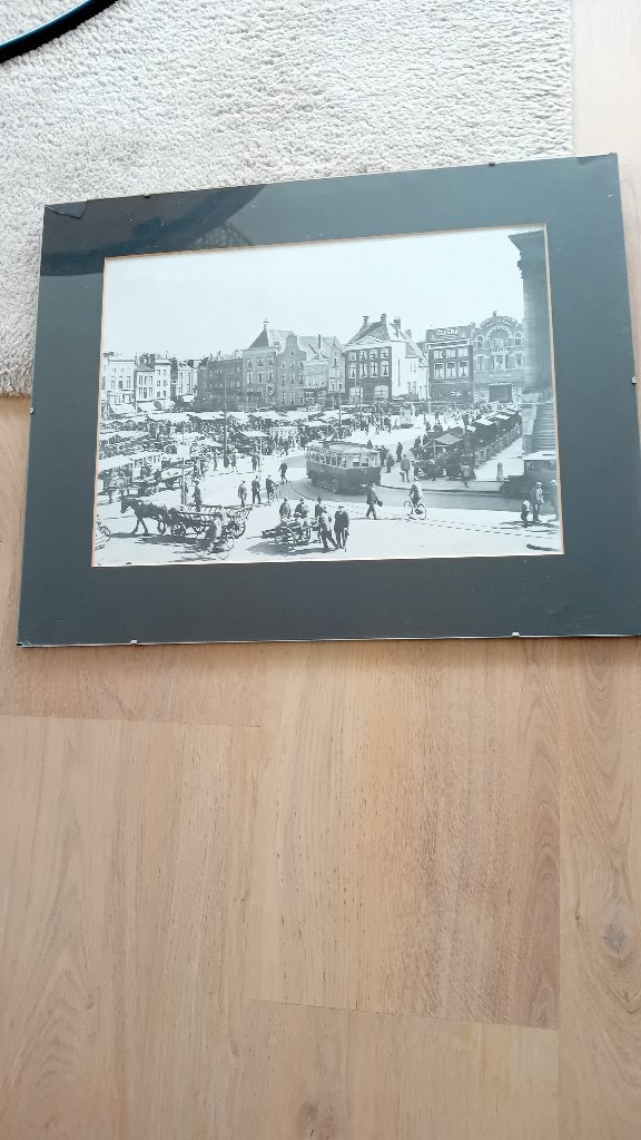 Schilderij / foto / tekening oude grote markt groningen, Ophalen of Verzenden, Stads- / dorpsgezicht