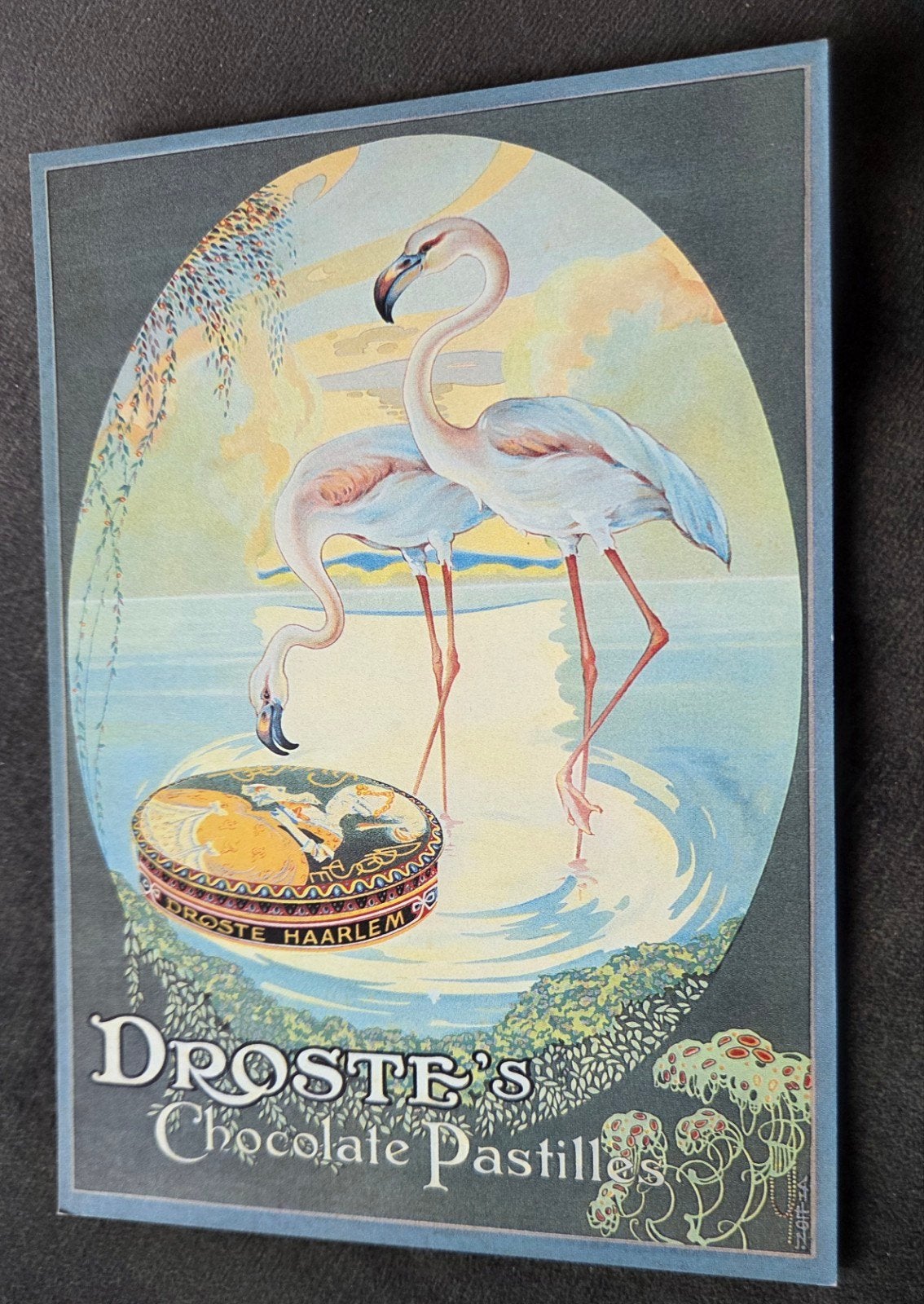 Droste's Chocolade Pastilles Flamingo's Haagsche Courant, Verzenden, Ongelopen, Overige thema's