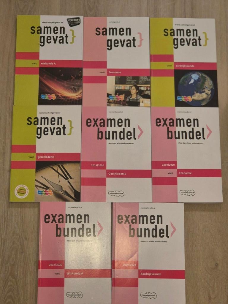 Examenbundels 2018/2019/2020 VWO & Samengevat VWO, ZGAN !, Boeken, Ophalen, Zo goed als nieuw, VWO, ThiemeMeulenhoff