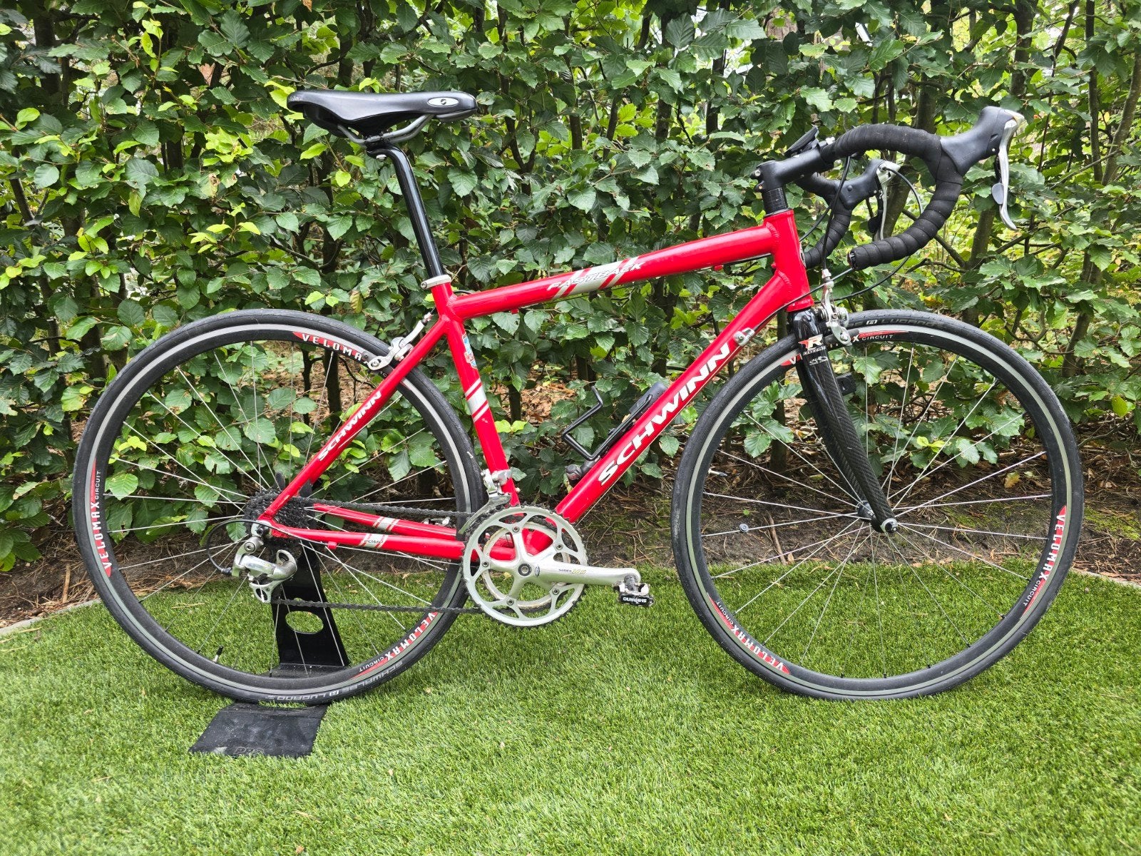 Schwinn racefiets Fastback Comp Rood, Shimano 105, Fietsen en Brommers, 28 inch, Gebruikt, Velgrem, Aluminium