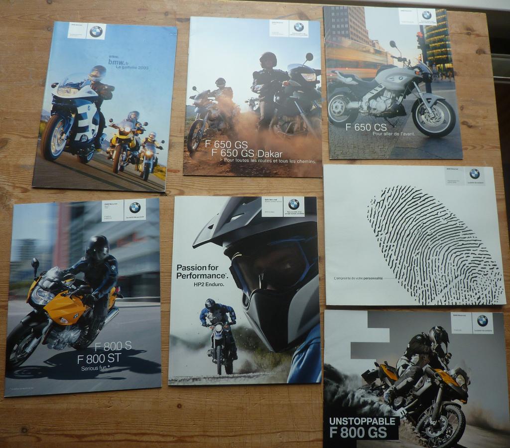 BMW Motorrad brochures 7 stuks, Ophalen of Verzenden, Gelezen, BMW, Merk of Model
