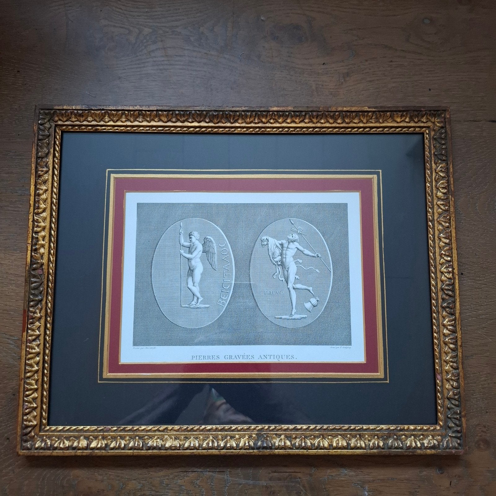 antieke empire gravure, Ophalen