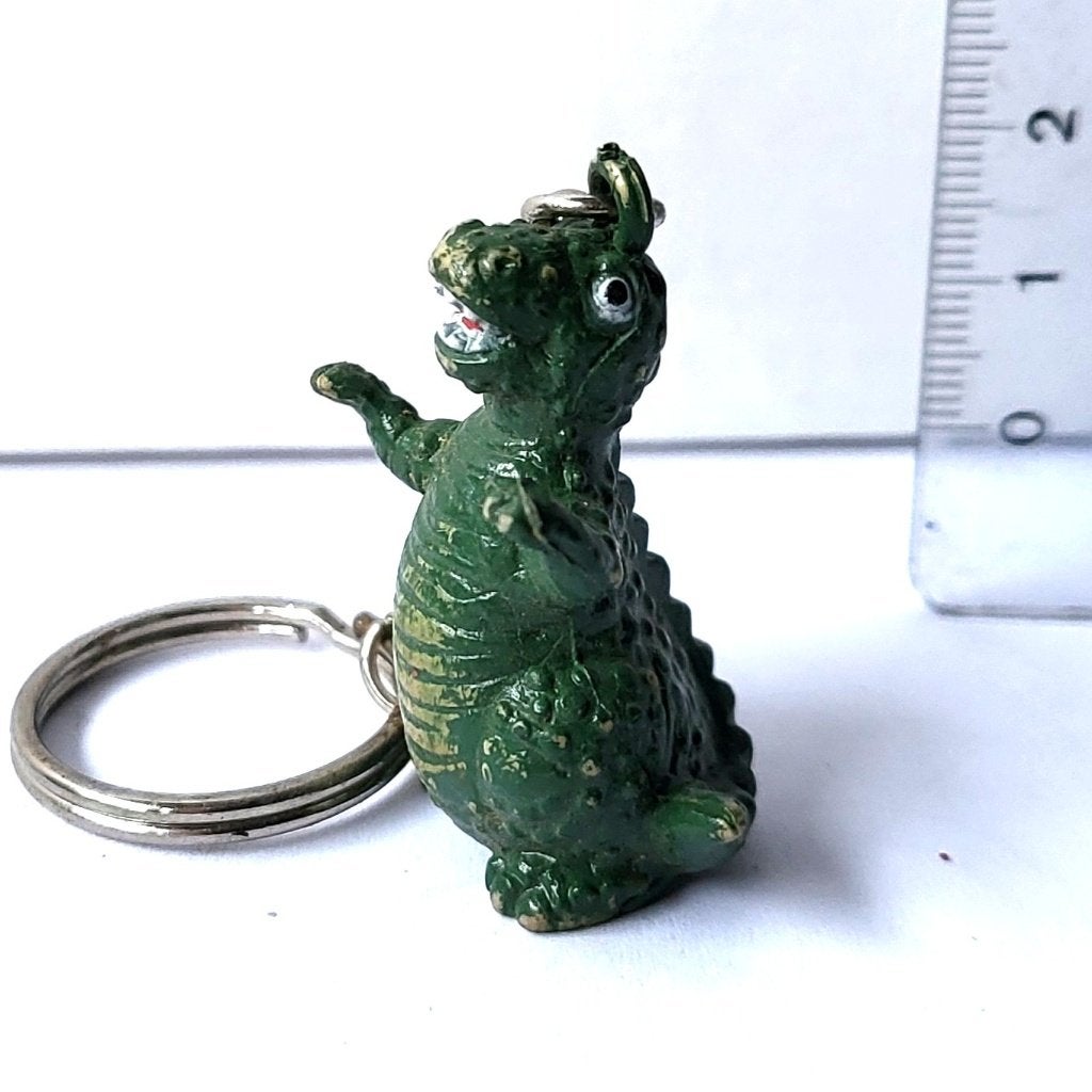 Vintage Retro Sleutelhanger Dinosaurus Monster Saur Godzilla, Ophalen of Verzenden, Merk