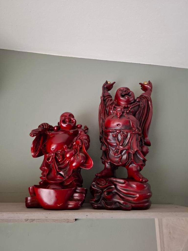 Twee Boeddha beelden in goede staat, Huis en Inrichting, Woonaccessoires | Boeddhabeelden, Ophalen, Gebruikt