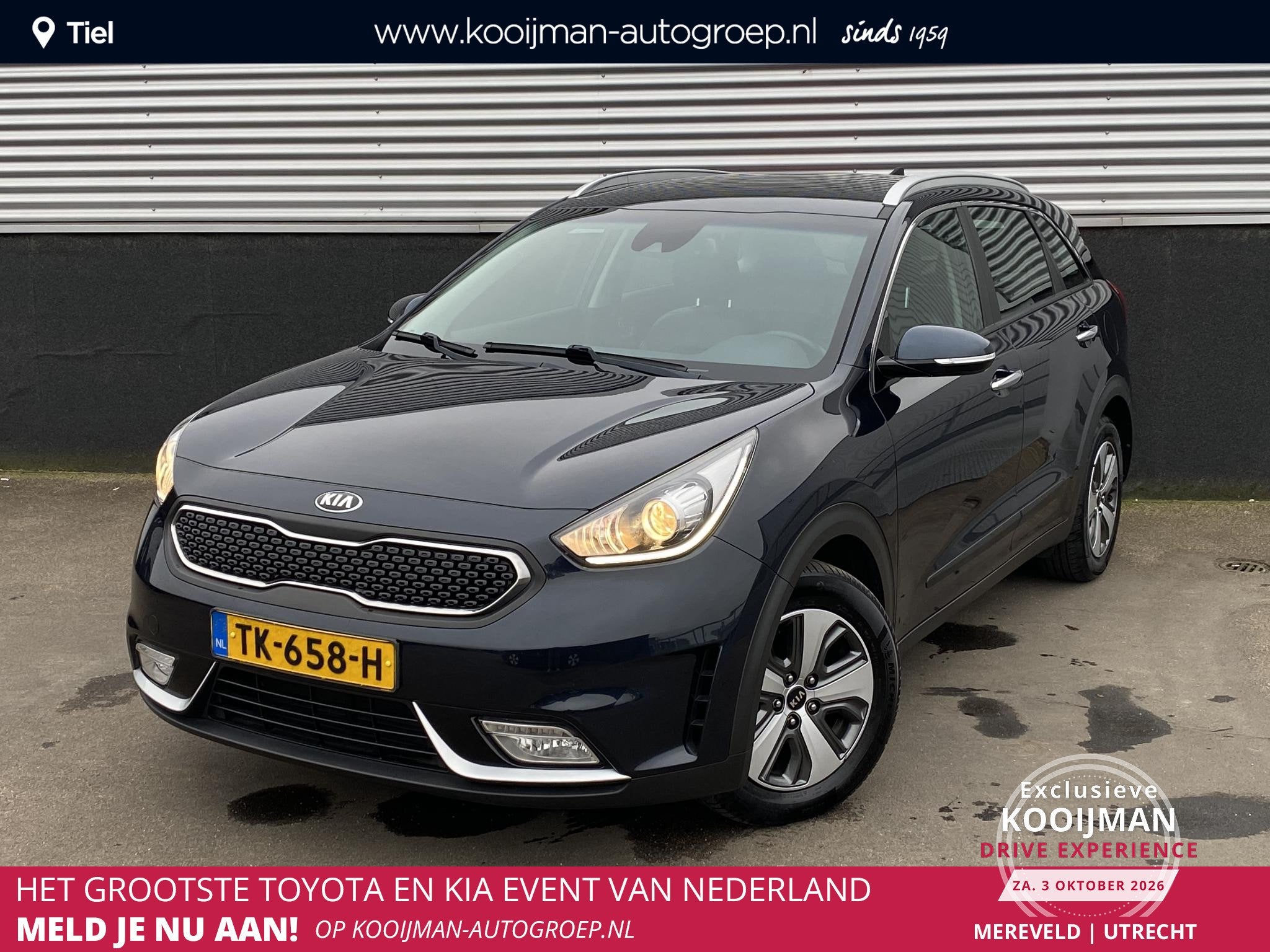 Kia Niro 1.6 GDi Hybrid DynamicLine NL-auto boekjes compleet, Auto's, Dealer onderhouden, Gebruikt, Euro 6, 2 kWh
