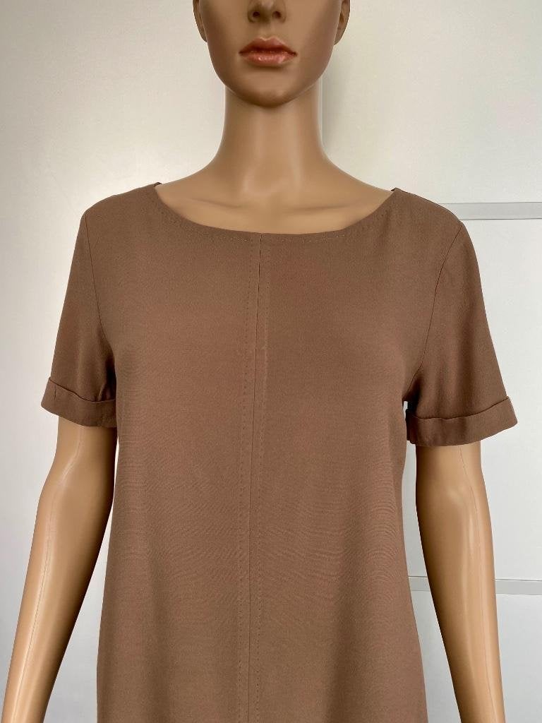 H150 Vanilia maat 36=S jurk jurkje bruin, Kleding | Dames, Jurken, Bruin, Vanilia, Ophalen of Verzenden, Zo goed als nieuw