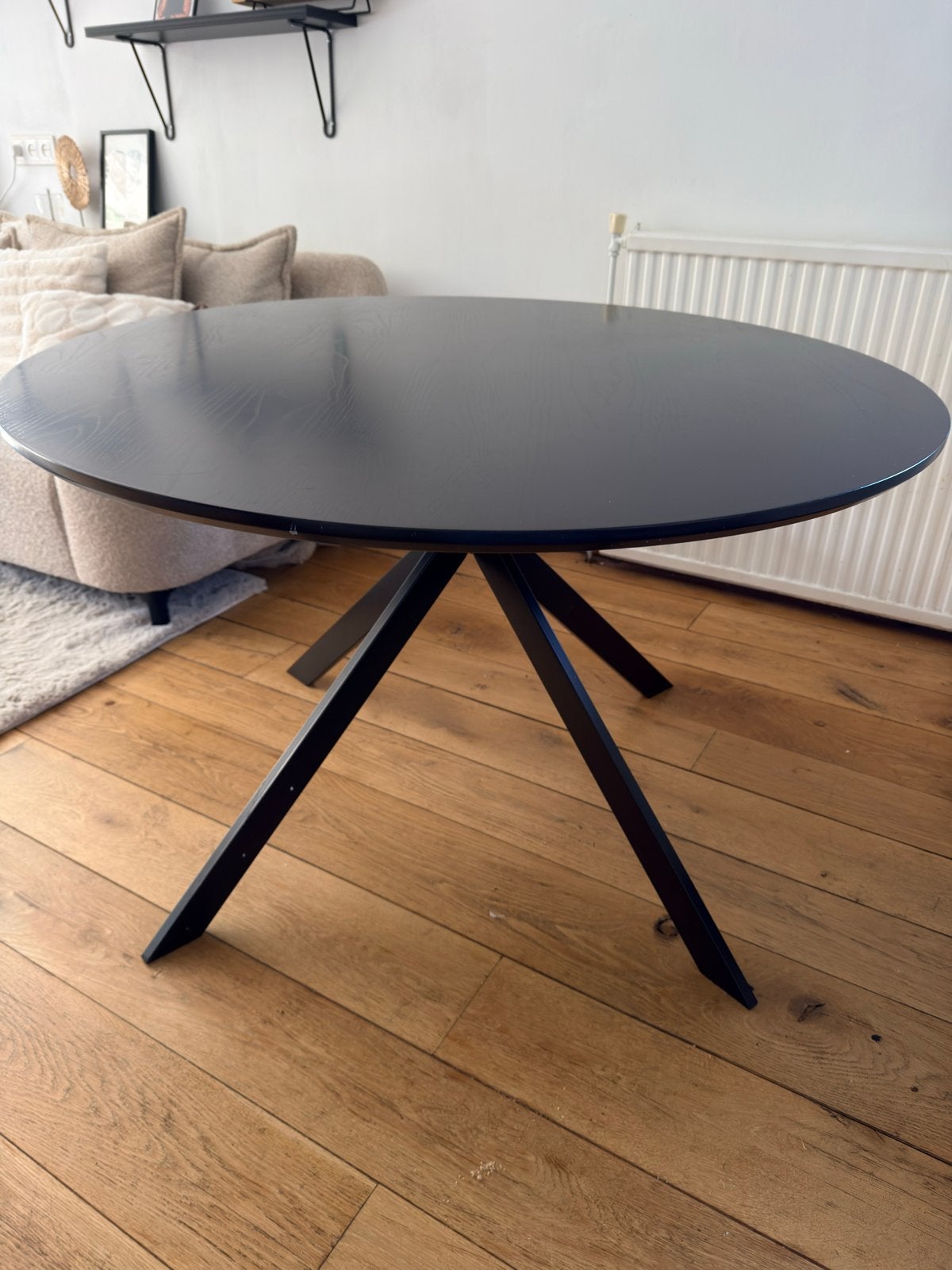 Woood Bruno tafel, 120 cm, met gebruikerssporen, Ophalen, Gebruikt, Rond, 100 tot 150 cm