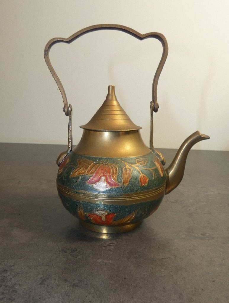 Indiase messing theepotje [1989], Ophalen of Verzenden