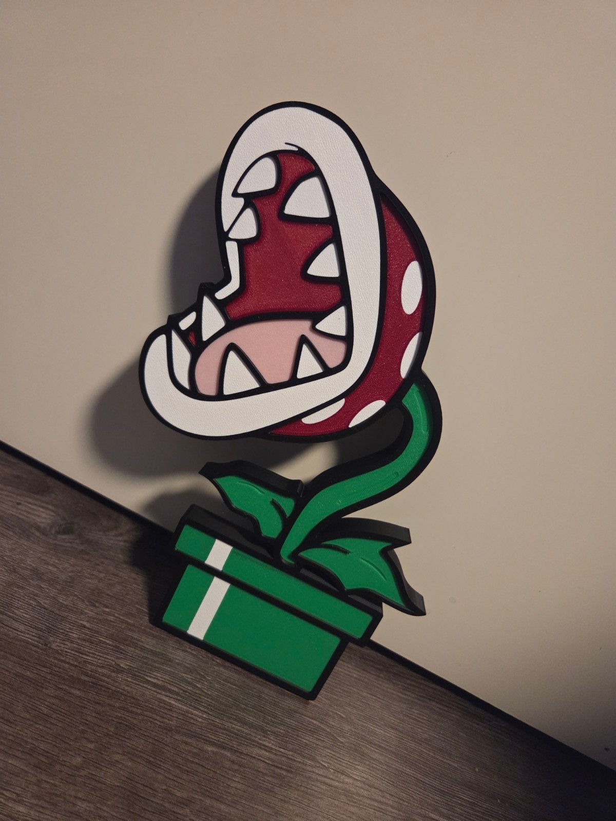 Piranha Plant Wanddecoratie - Gamekamer/Kinderka, Nieuw, Rood, Ophalen of Verzenden, Wanddecoratie
