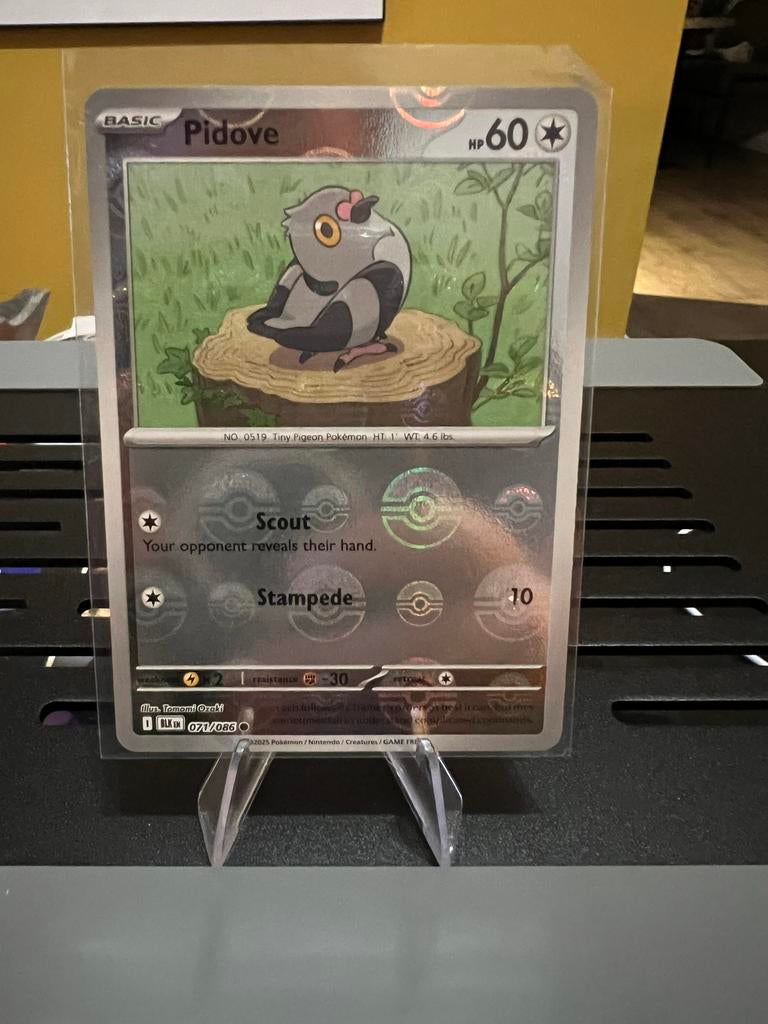 Pidove Pokémon Kaart Pokeball - Zeldzaam en in Topconditie!, Ophalen of Verzenden, Zo goed als nieuw, Losse kaart, Foil