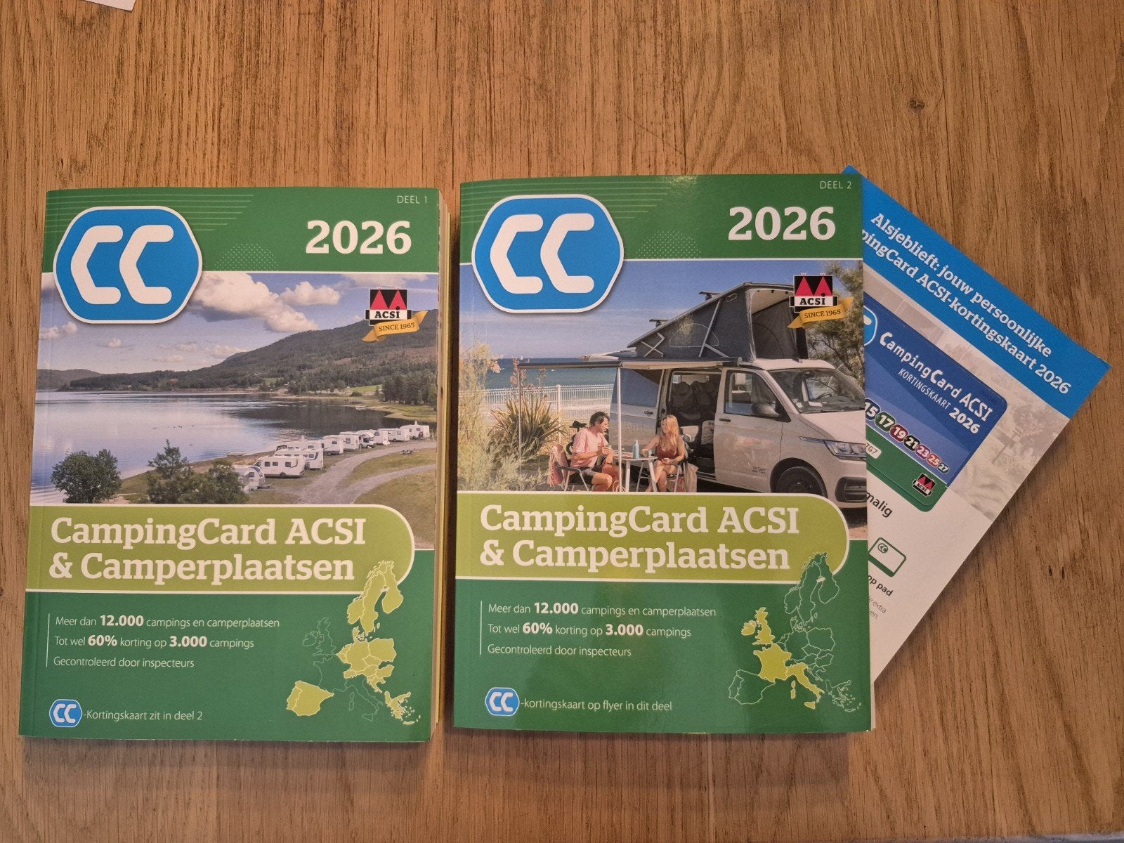 CampingCard ACSI & Camperplaatsen deel 1 en 2., Ophalen of Verzenden