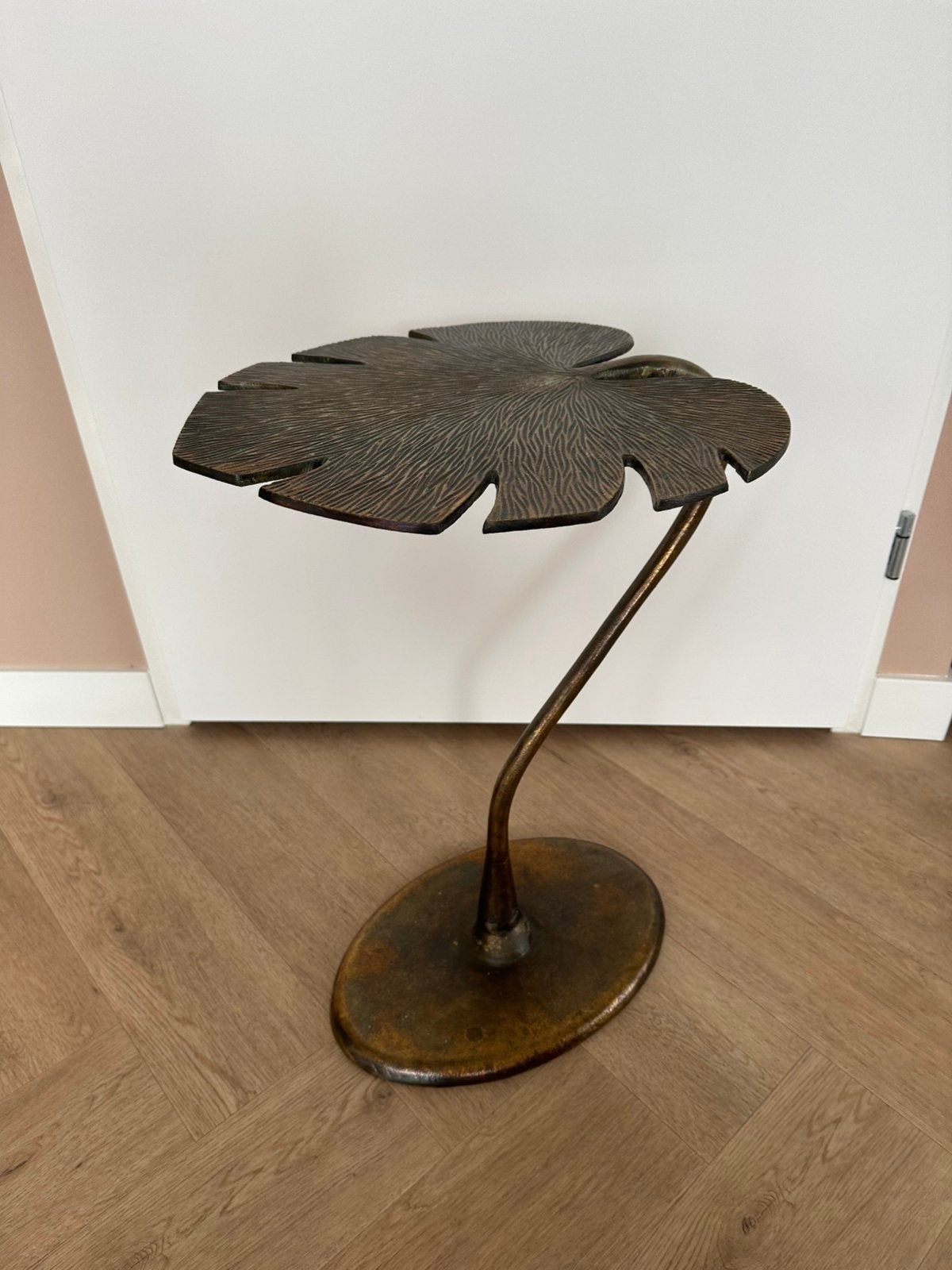 Be pure home monstera blad bijzettafel, Minder dan 55 cm, Rond, Zo goed als nieuw, Ophalen