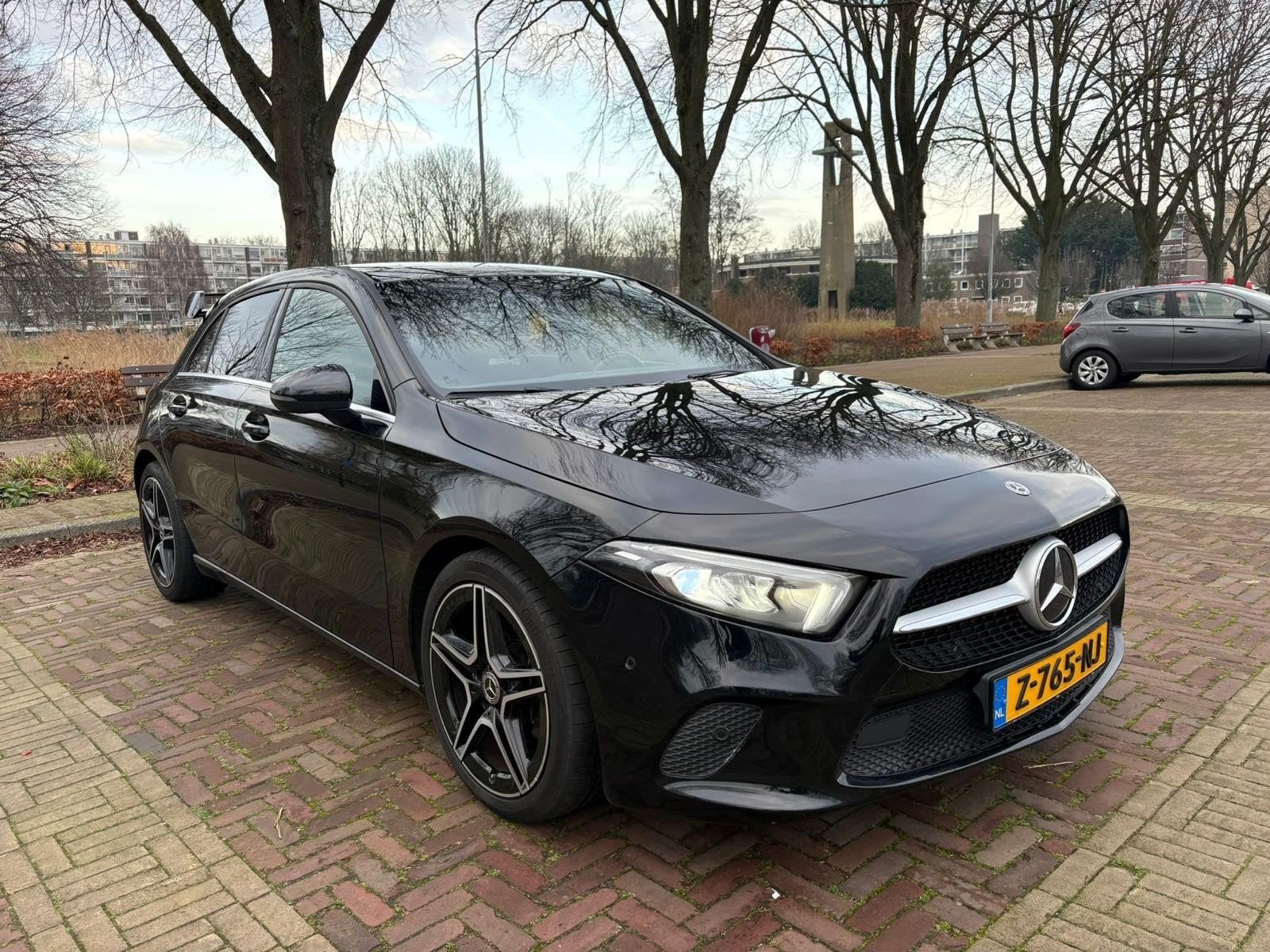 Mercedes-Benz A-Klasse A 200 163pk 7G-DCT 2019 Zwart, Auto's, Zwart, 4 cilinders, Particulier, 1600 kg