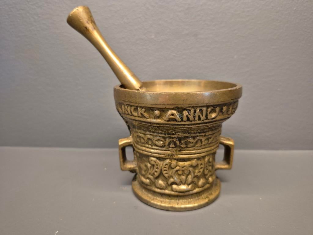 Bronzen Vijzel met Stamper, Antiek en Kunst, Ophalen of Verzenden