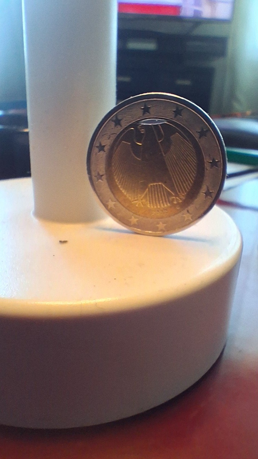 Zeldzame Misslag 2 Euro 2002 Duitsland (G) - Sleuf 5x1mm, Postzegels en Munten, Munten | Europa | Euromunten, Ophalen of Verzenden