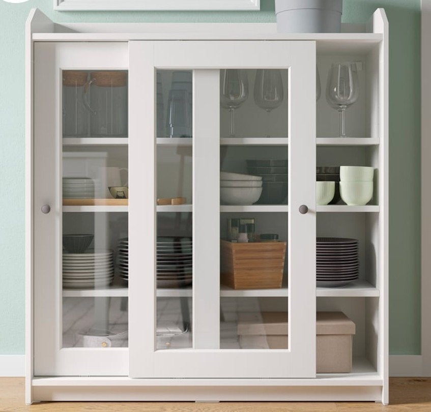 Hauga vitrinekast wit 116 x 105, Ophalen