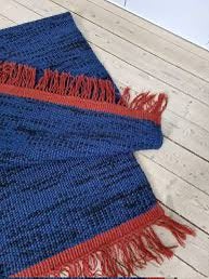 IKEA Geweven Vloerkleed Navy Rood 140x205cm Ongebruikt, Ophalen, 100 tot 150 cm, Blauw, Rechthoekig