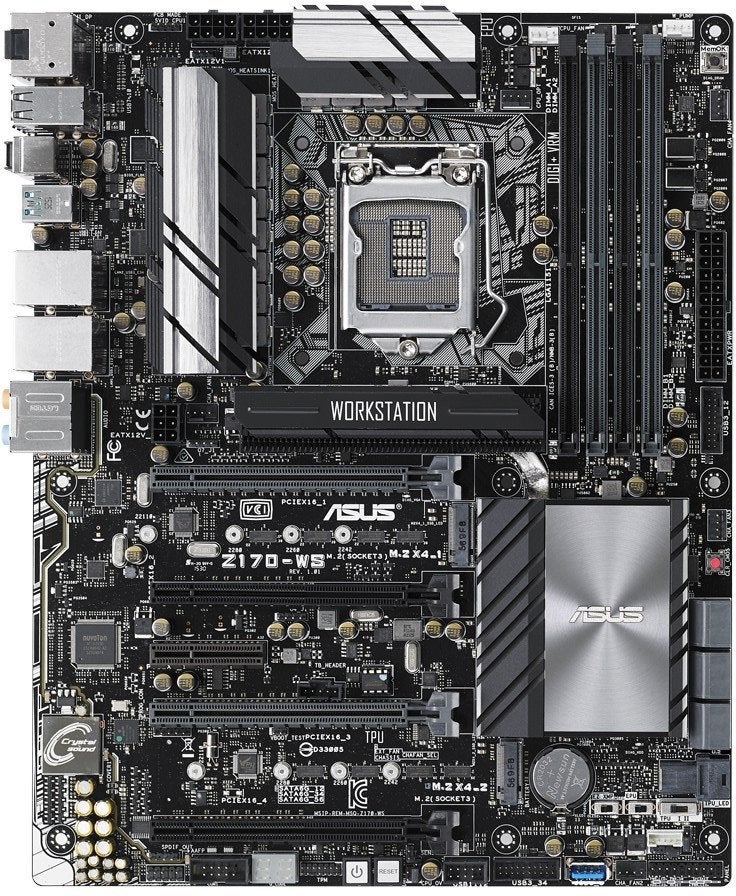 ASUS Z170-WS Moederbord, Computers en Software, Moederborden, Zo goed als nieuw, Intel, DDR4, Ophalen of Verzenden